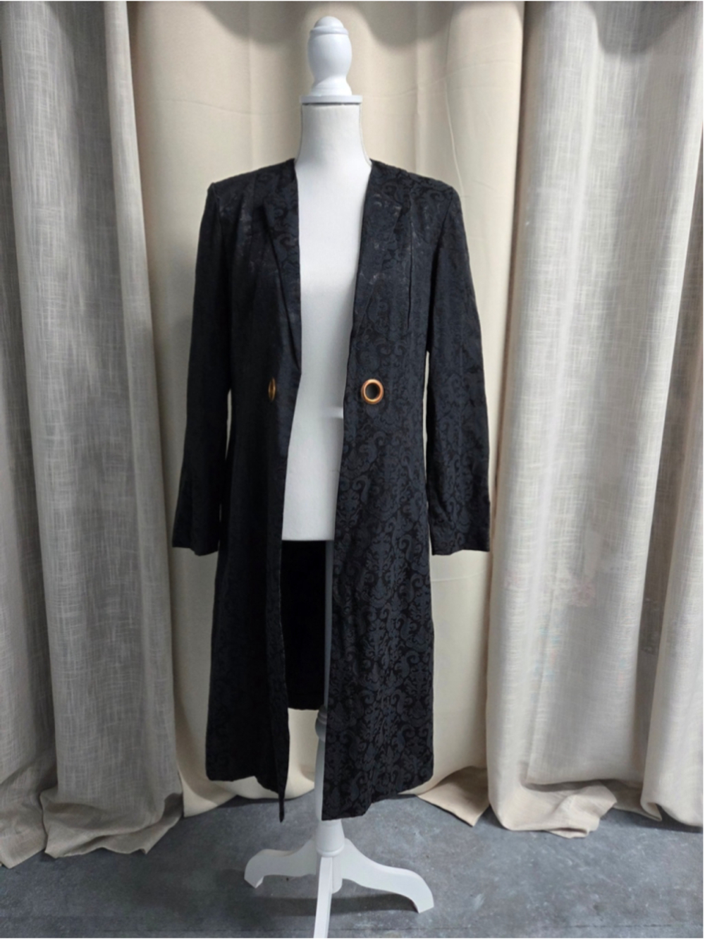 Vtg Maggie Sweet Brocade Jacket Dress Witchy Steampunk Fairy Goth RARE Size S